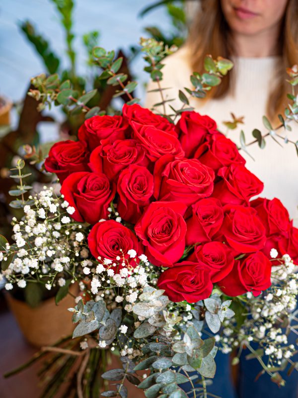 Ramo de 20 rosas de color rojo